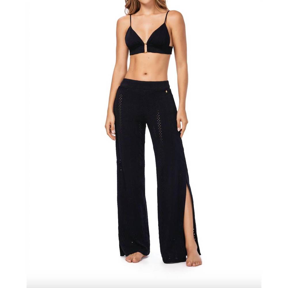 NEW OLA AZUL vanya coal coverup pants in black